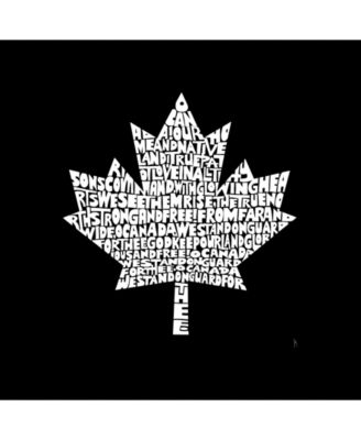 Canadian National Anthem Men's Raglan Word Art T-shirt