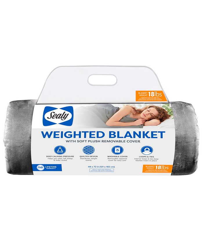 Sealy 48" x 72" Weighted Blanket, 18 lbs Macy's