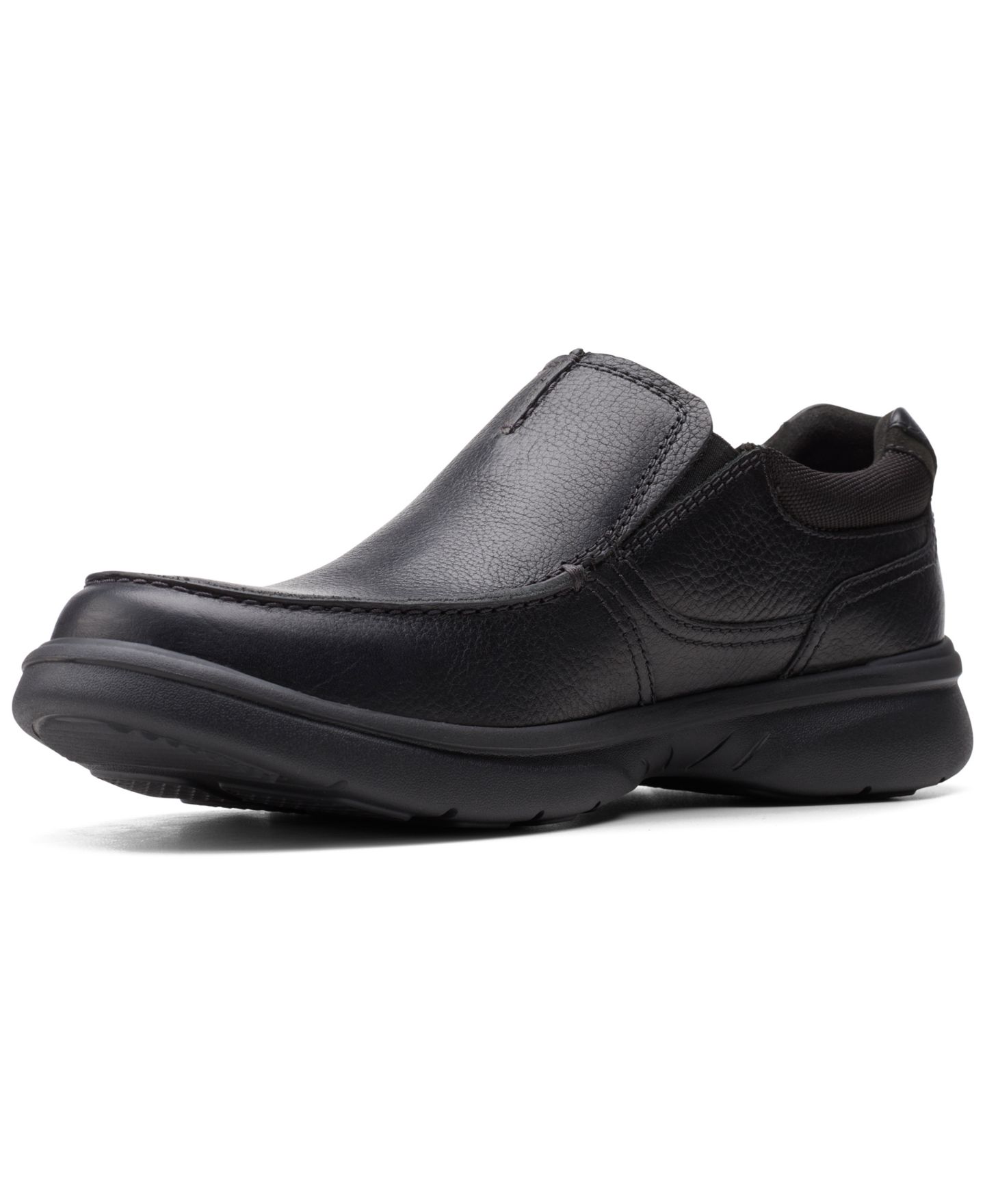 Мужские кожаные слипоны Clarks Bradley Free, цвет: Чёрный — фото 5