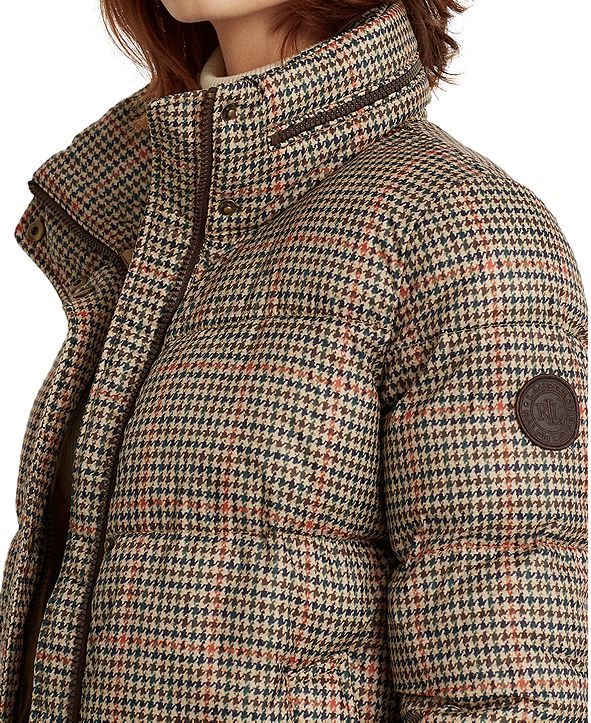 Lauren Ralph Lauren Houndstooth Puffer Coat & Reviews Coats Women