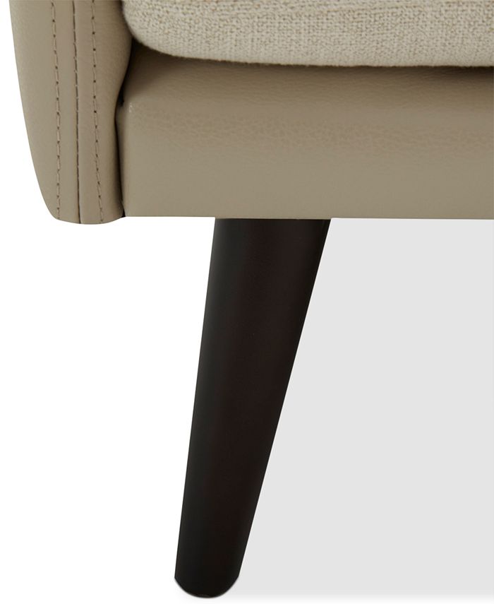 Furniture CLOSEOUT! Marleese 3Pc. Fabric and Leather Sectional