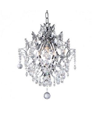 Home Accessories Lapu 9" 3-light Indoor Chandelier With Light Kit In Chrome