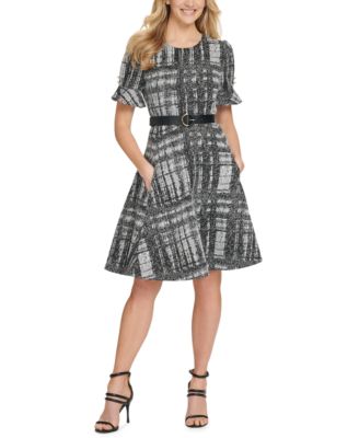 DKNY - Printed Fit & Flare Dress