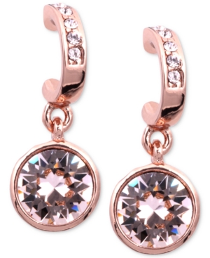 image of Givenchy Earrings, Rose Gold-Tone Swarovski Silk Crystal Drop Earrings