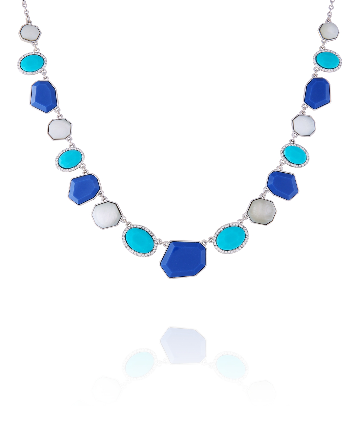 Women's Summer Chic Statement Necklace - Silver