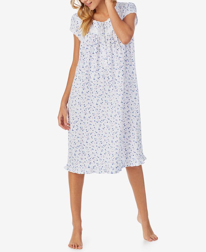 Eileen West Short Sleeve Knit Cotton Waltz Nightgown Macy's