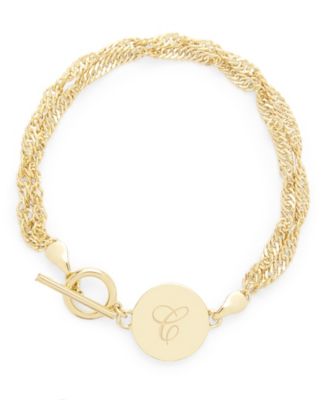 brook & york 14K Gold Plated Sophie Initial Toggle Bracelet - Gold - C