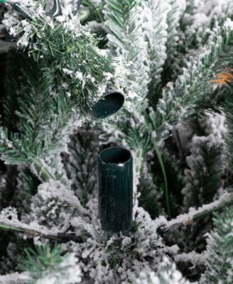 Pre-Lit Snow Flocked Fir Christmas Tree with 400 Warm Lights