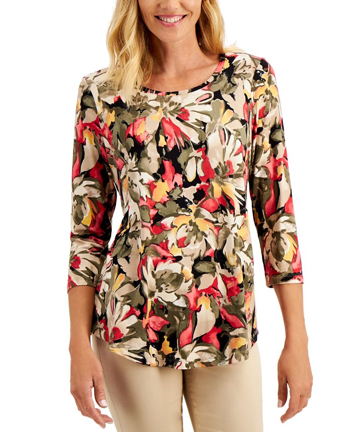 JM Collection 3/4-Sleeve Top, Created For Macy's Macy's, 57% OFF
