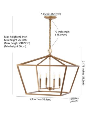 Gatsby 4-Light Adjustable Rustic Glam LED Pendant