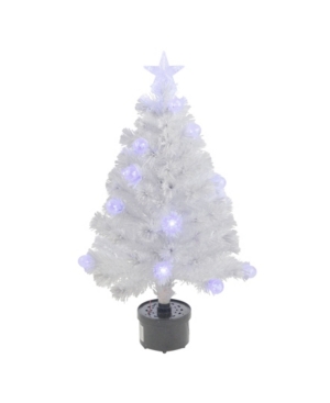 Northlight Pre-lit Iridescent Fibre Optic Artificial Christmas Tree In White