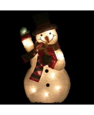 Lighted Waving Snowman Outdoor Christmas Decor
