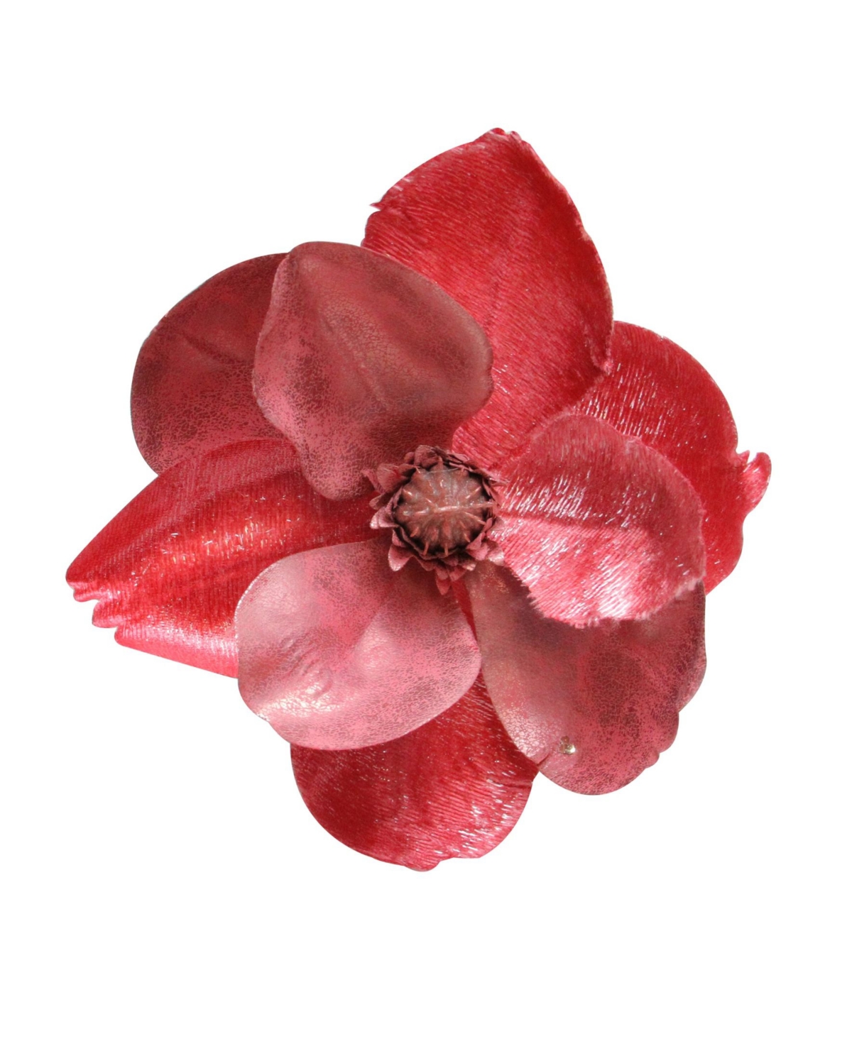 Artificial Fabric Magnolia Christmas Clip Ornament - Pink