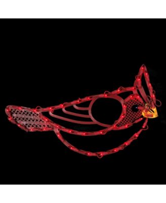 Lighted Cardinal Bird Christmas Window Silhouette