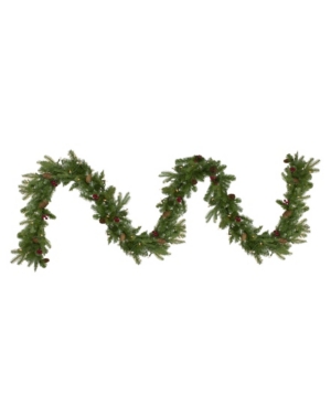 Northlight Pre-Lit Mixed Winter Berry Pine Artificial Christmas Garland-Clear Lights