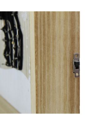 Wooden Moose with Snowflakes and Trees Lighted Christmas Box