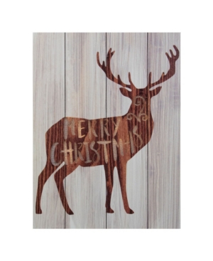 Northlight Reindeer "merry Christmas" Lighted Wall Plaque In Gray