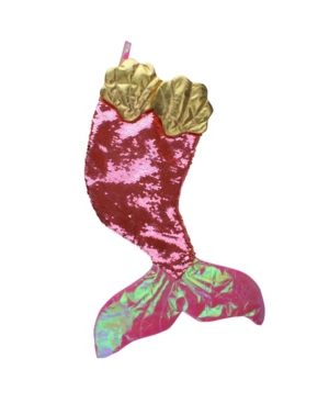 Northlight And Sequined Iridescent Mermaid Christmas Stocking In Pink