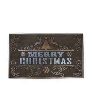 Northlight Copper And "merry Christmas" With Reindeer Christmas Doormat In Brown