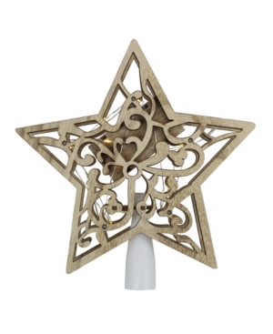 Northlight Lighted Battery Operated Brown Star Christmas Tree Topper