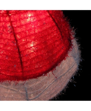 Northlight Lighted Iced Tinsel Santa Hat Christmas Tree Topper