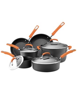 Hard-Anodized 10 Piece Cookware Set, Orange