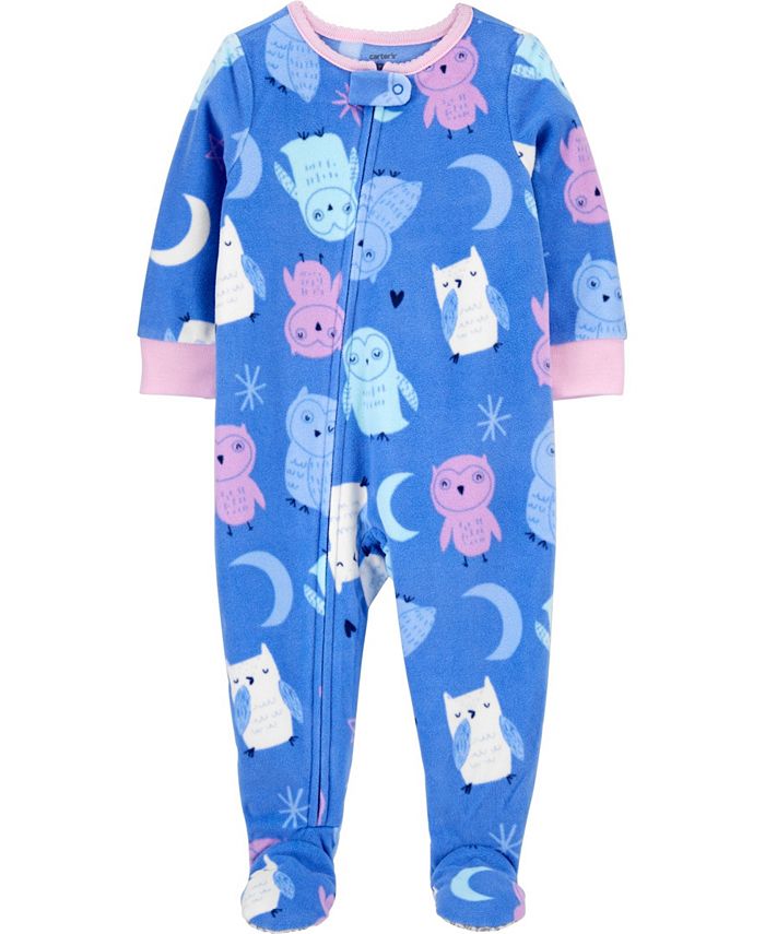Carter's Toddler Girl 2Piece Owl Fleece Footie PJs Macy's