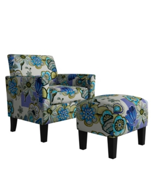 Handy Living Marquee Half Round Arm Chair and Ottoman Set