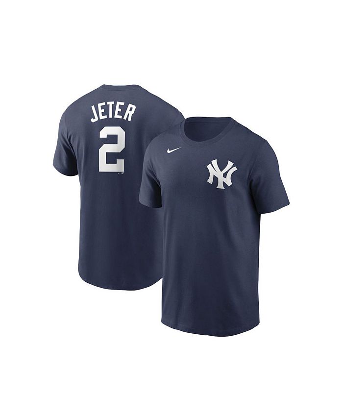 Men's Yankees Number 2 Derek Jeter White Baseball Jersey Fan Made Print