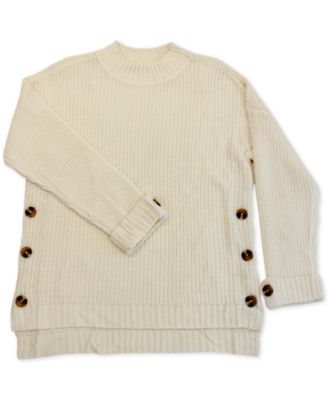 FULL CIRCLE TRENDS - Trendy Plus Size Button-Detail Sweater