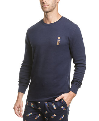 Polo Ralph Lauren Men's Polo Bear Waffle-Knit Pajama Shirt & Reviews ...