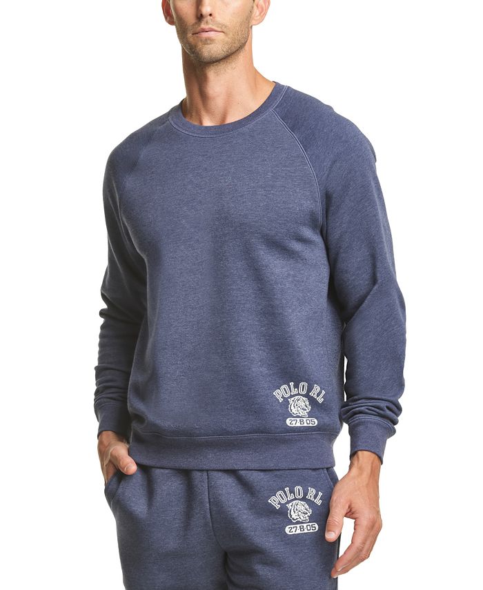 Polo Ralph Lauren Men's Brushed Fleece Sleep Shirt - Macy's