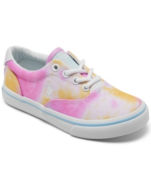 image of Polo Ralph Lauren Little Girls Tie-dye Thornton Casual Sneakers from Finish Line