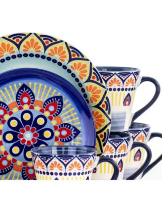 Zen Mozaik Blue 16 Pc. Dinnerware Set, Service for 4