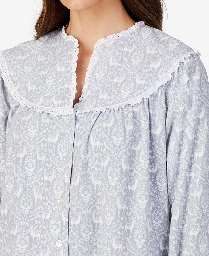 Lanz of Salzburg Cotton LaceTrim Flannel Nightgown & Reviews All
