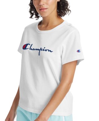 champion t shirt women's white
