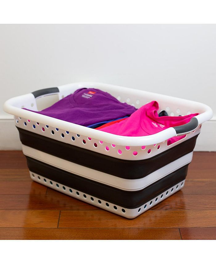 Home Basics Collapsible Laundry Basket Macy's