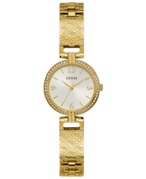 image of Guess Women-s Gold-Tone Stainless Steel Bangle Bracelet Watch 27mm
