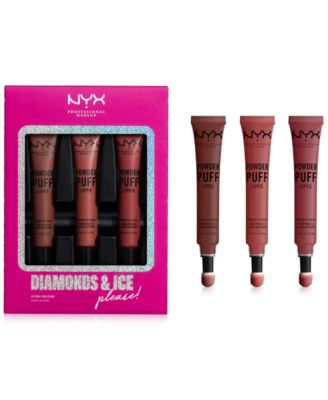 NYX Professional Makeup - 3-Pc. Diamonds & Ice Please! Powder Puff Lippie Set
