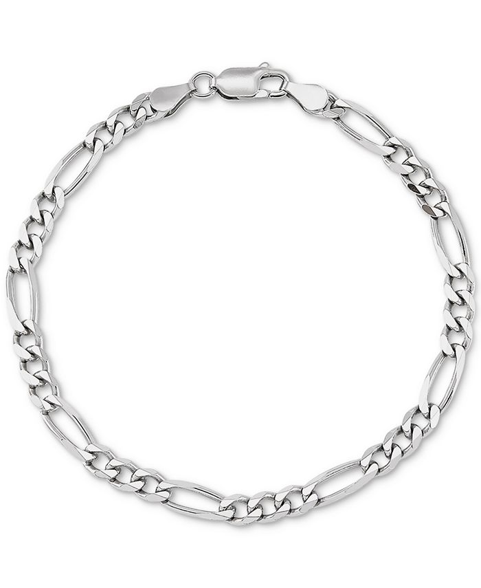Giani Bernini Figaro Link Chain Bracelet in Sterling Silver, Created ...