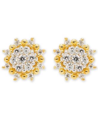 Diamond Cluster Stud Earrings (3/8 ct. t.w.) in 14k White or 14k Gold