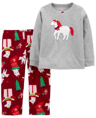 Carter's - Toddler Girls 2-Piece Holiday Unicorn Pajama set