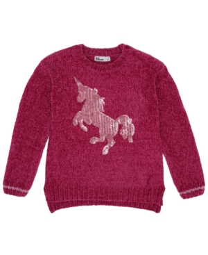 image of Epic Threads Toddler Girls Unicorn Portrait Graphic Knit Sweater