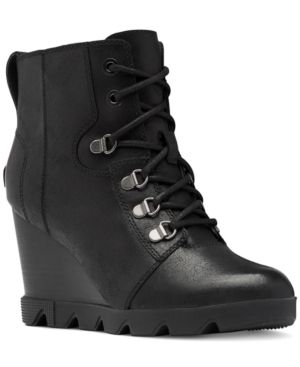 image of Sorel Women-s Joan Uptown Lace Lug Sole Booties Women-s Shoes