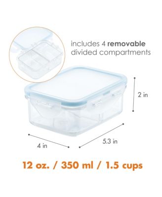 Purely Better™ 8-Pc. Rectangular Food Storage Containers with Dividers, 12-Oz.