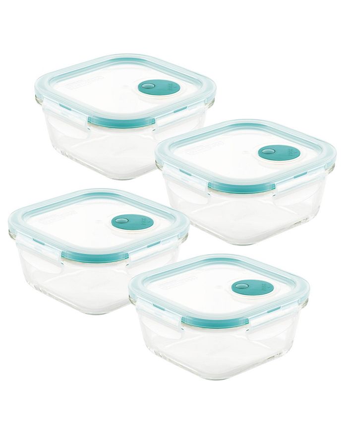 FRESH GLASS,18 PC FOOD STORAGE CONTAINERS WITH VENTED SNAP LIDS