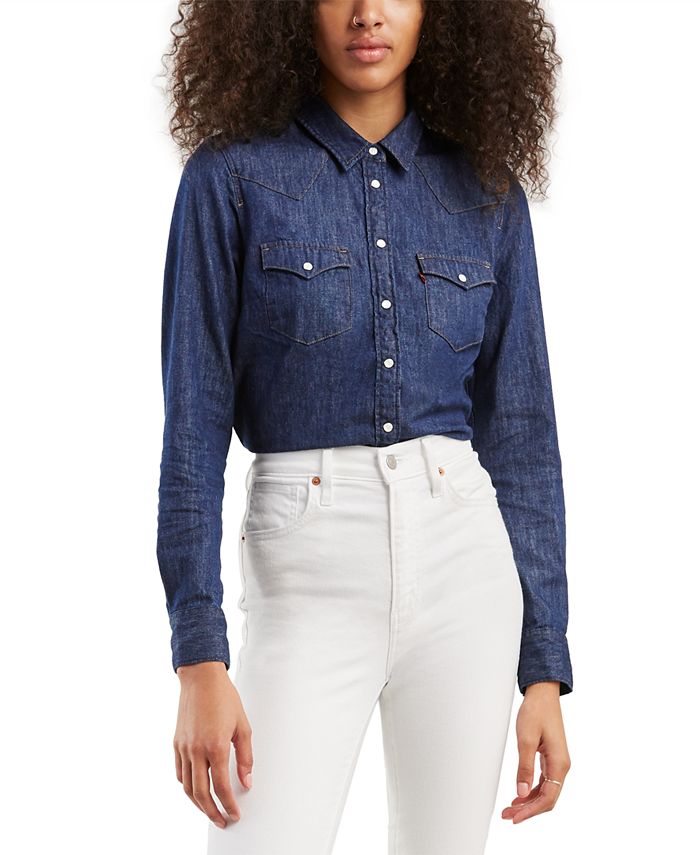 Levi's Women's The Ultimate Western Cotton Denim Shirt - Macy's