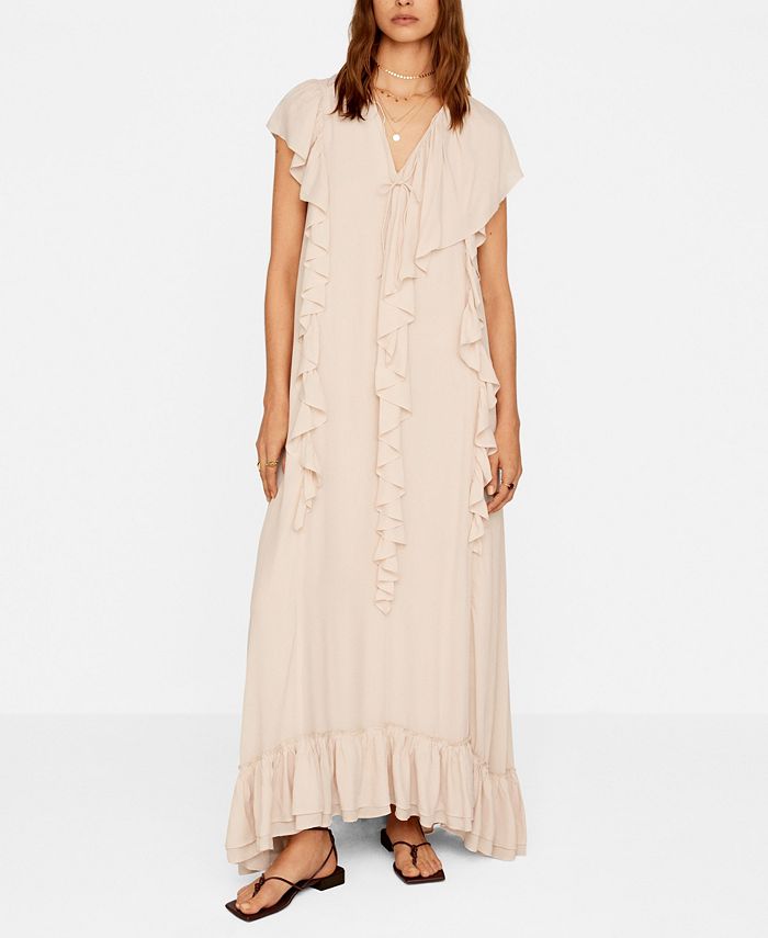 MANGO Women's Ruffles Flowy Dress - Macy's