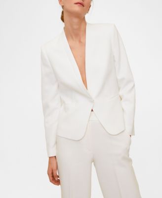 mango white blazer