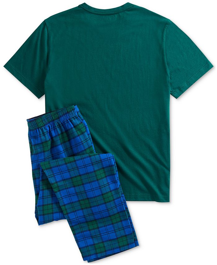 Nautica Men's Flannel Pants Pajama Set Macy's
